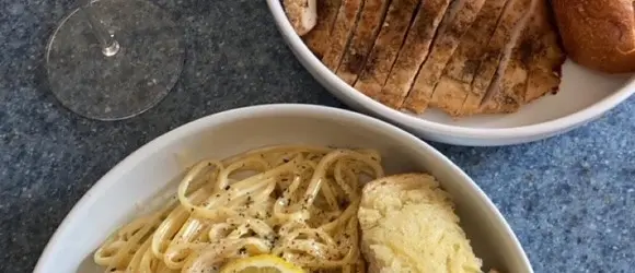 creamy herb pasta!
