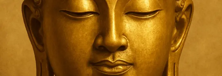 Golden Buddha. Smile, Say Happy Buddha