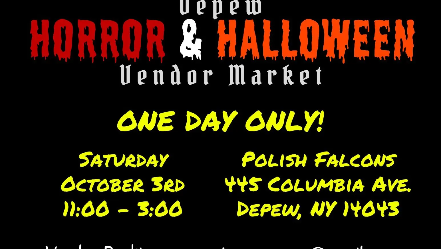 Horror Halloween Market. Upcoming events