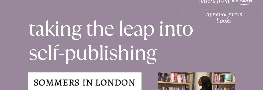 taking the leap into self-publishing. New substack post