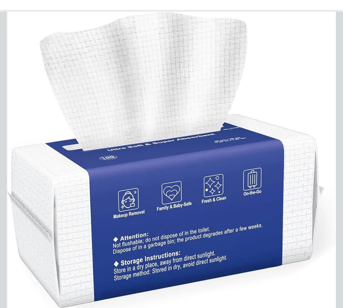Single use face towel. Avoids spread of bacteria