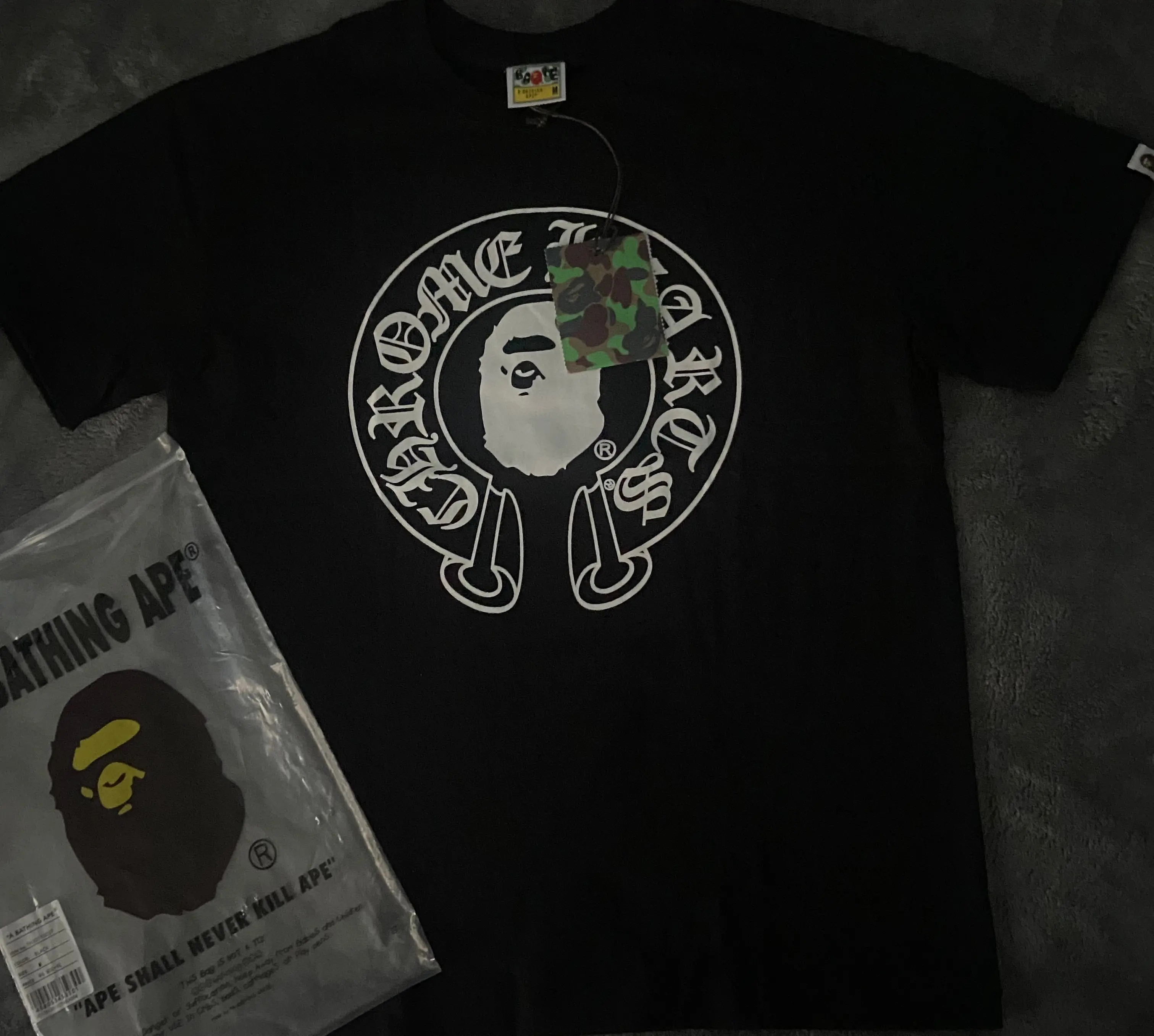 Highlight your story. Bape tees
