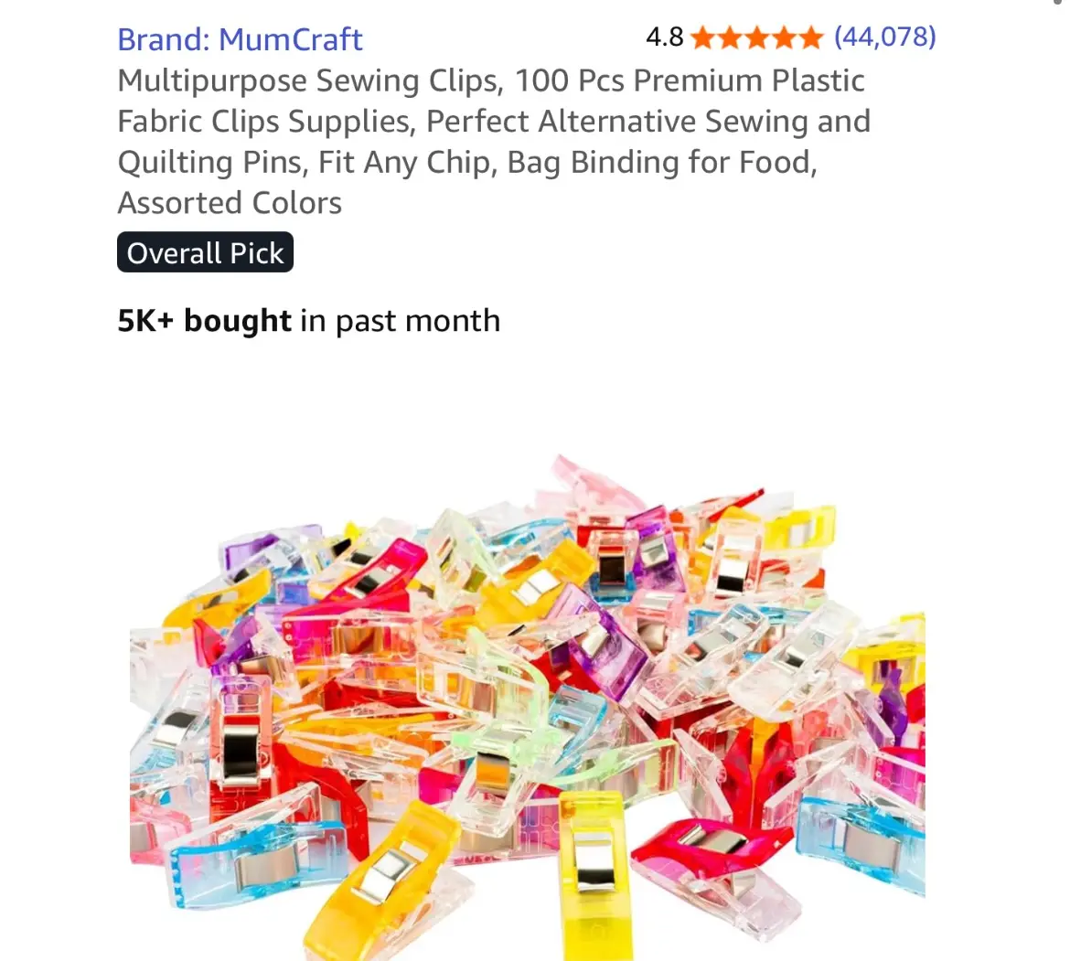 Sewing Clips. Amazon Affiliate Links