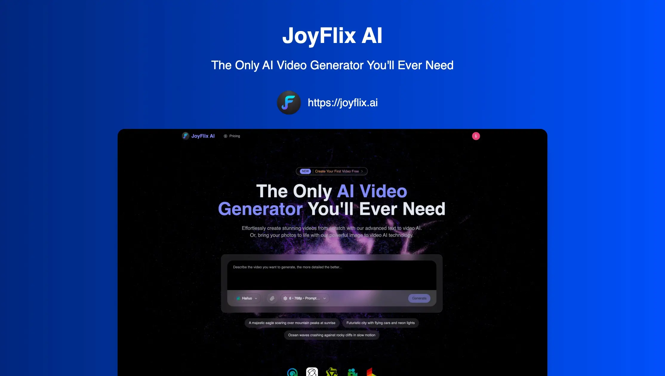 The Only AI Video Generator You'll Ever Need. JoyFlix AI