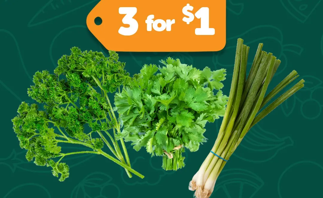 Parsley & Green Onions. 3 for $1