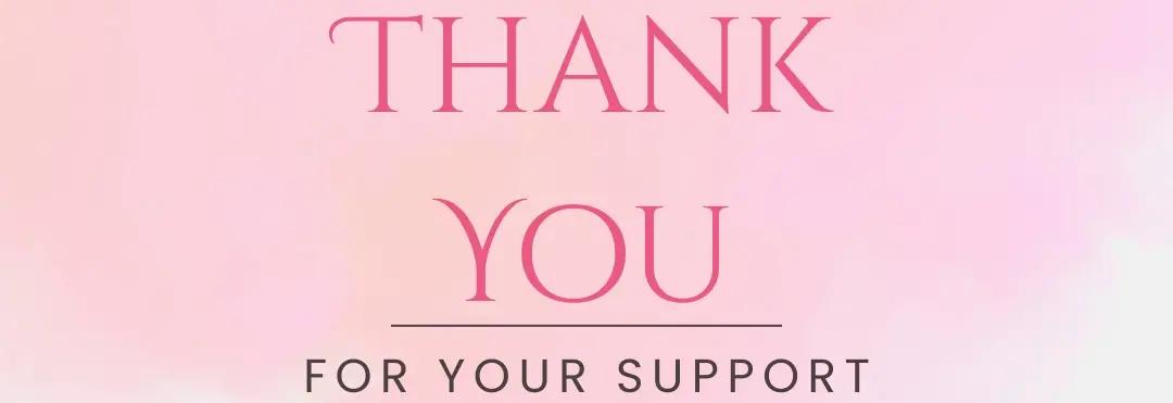 Thank you for support