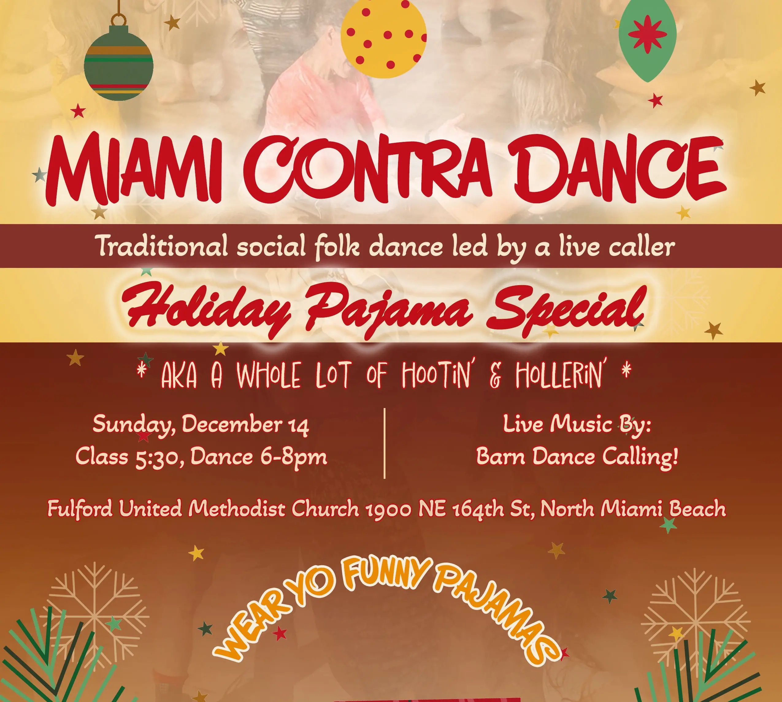 December 14 Holiday Pajama Party Dance!