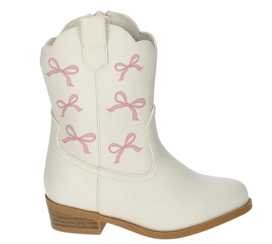 White Bow Cowgirl Boots
