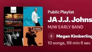 M/W EARLY BAND. JA J.J. Johnson Ensemble