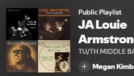 Tu/Th MIDDLE BAND. JA Louie Armstrong Orchestra