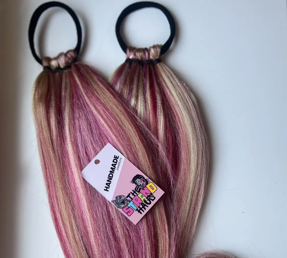Rosé. Pigtail Extensions