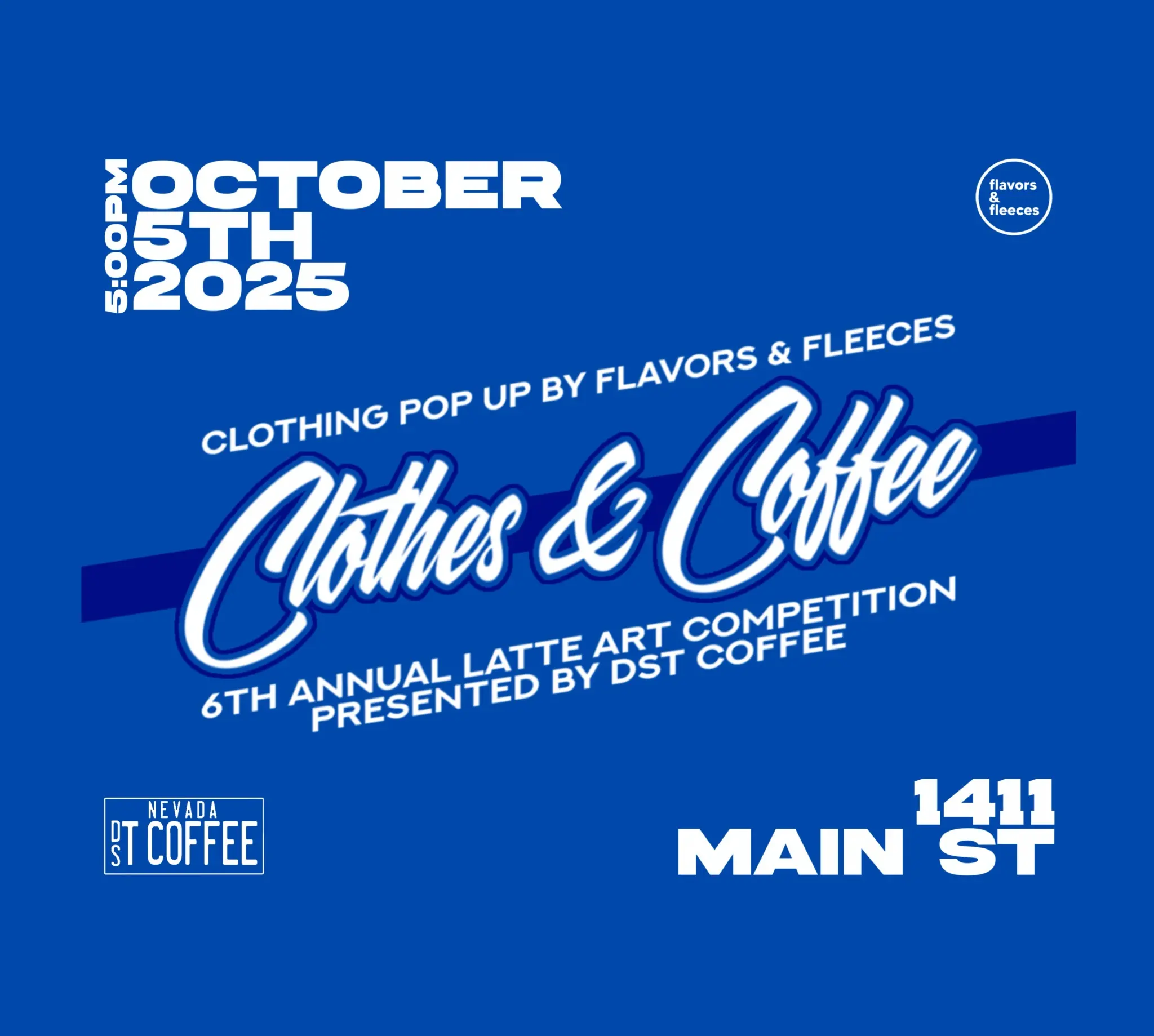 clothes & coffee. oct 5th, 5pm @ dst coffee