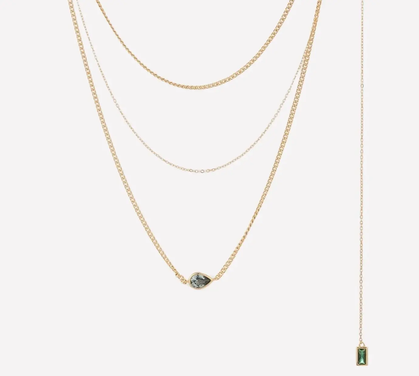 Joélle Bezel-Set Necklace. Bonheur Jewelry