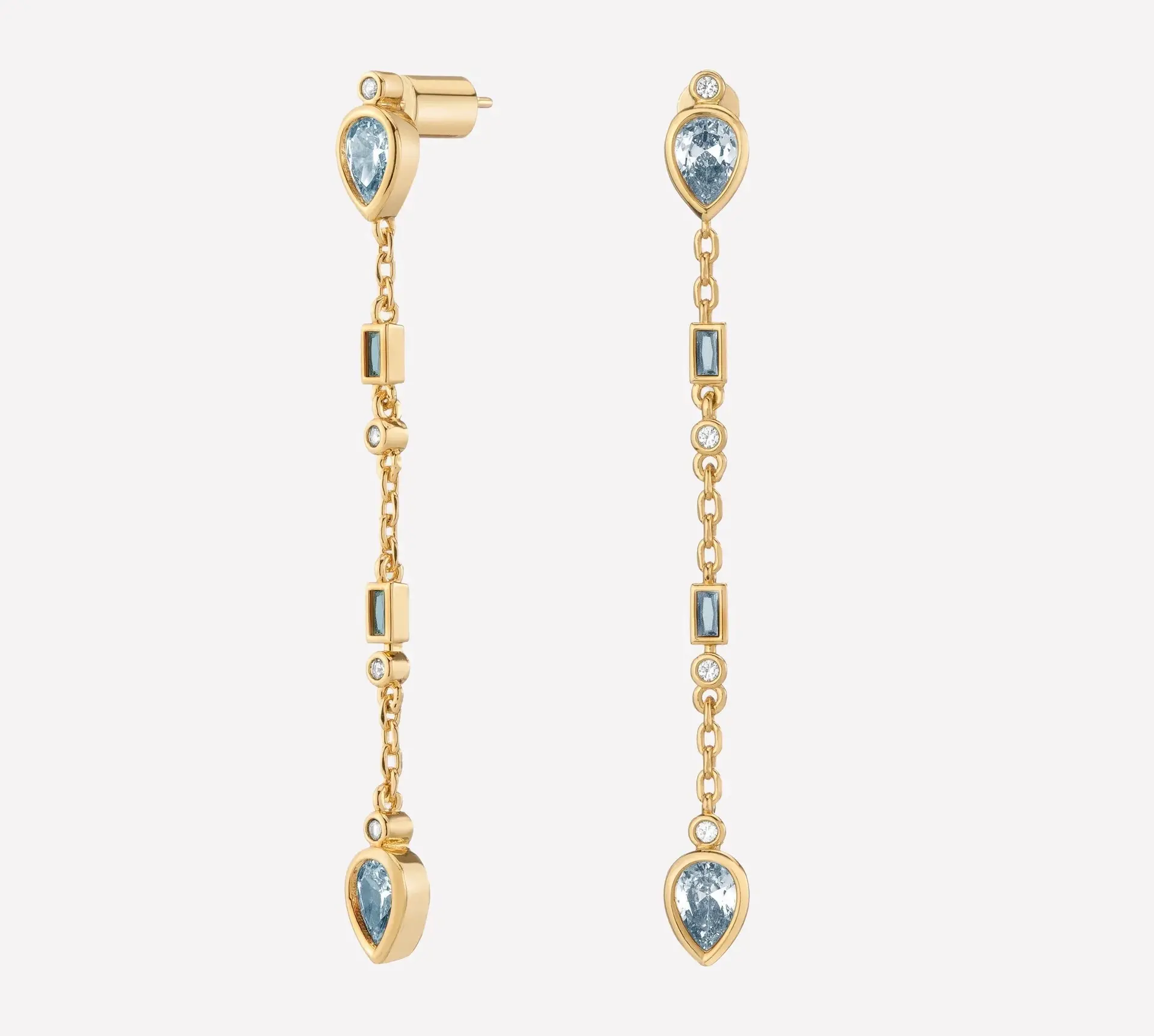 Amandine Post Dangle Earrings. Bonheur Jewelry