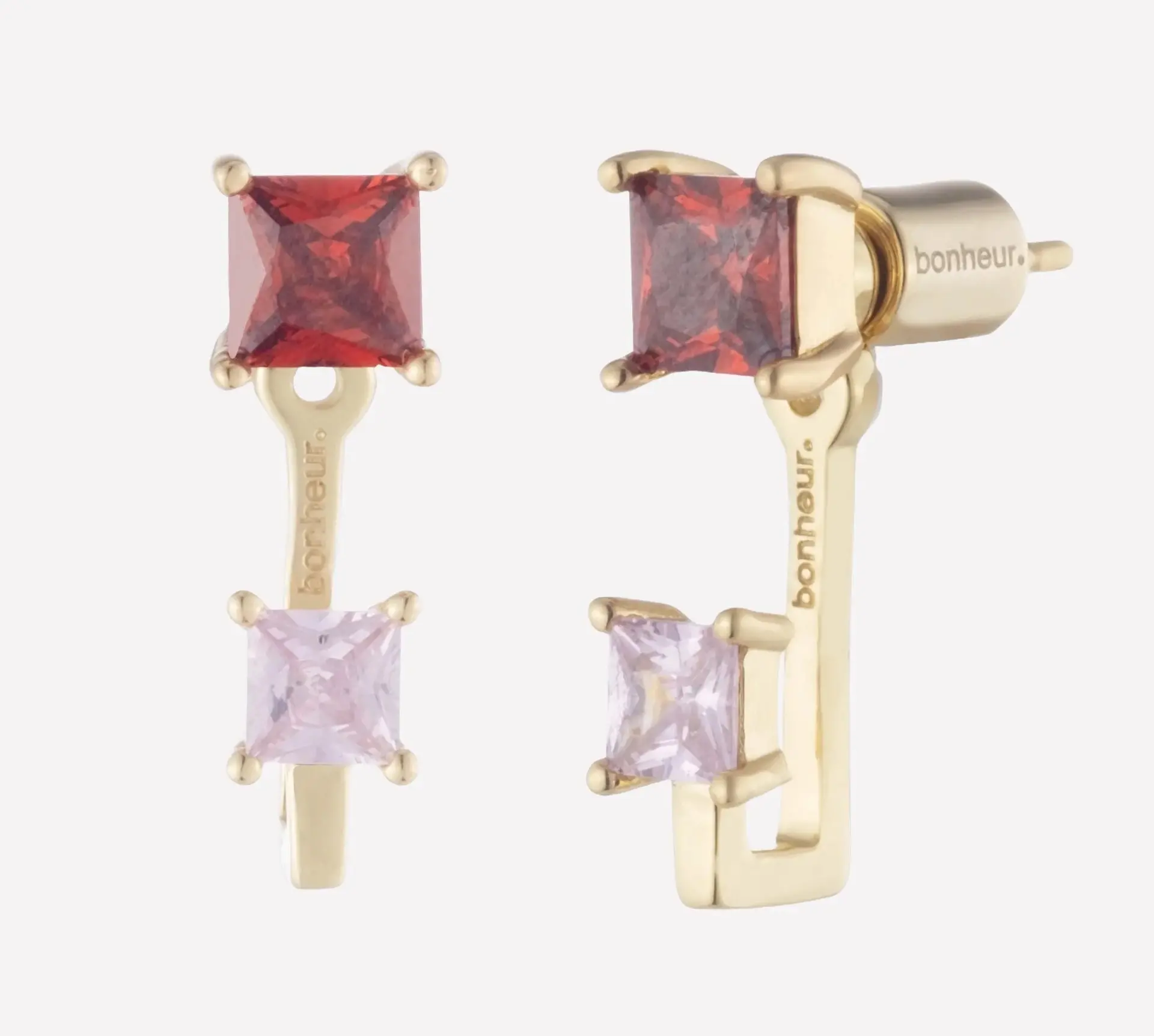 Rachelle Stud Ear Jacket Earrings. Bonheur Jewelry