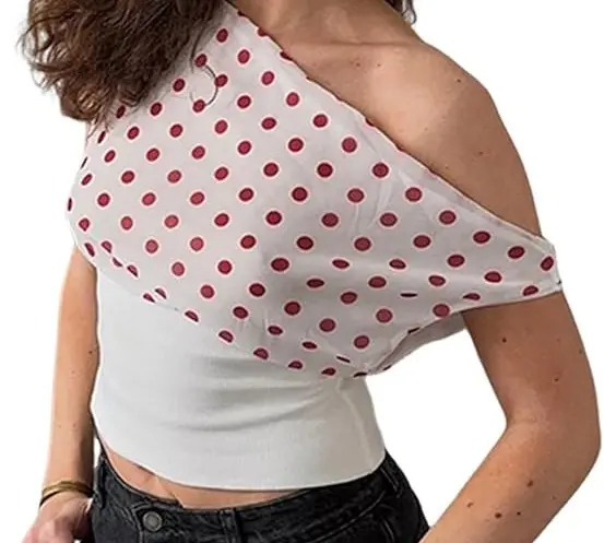 YELAIVP Polka Dot Off Shoulder Tops Backless. Amazon