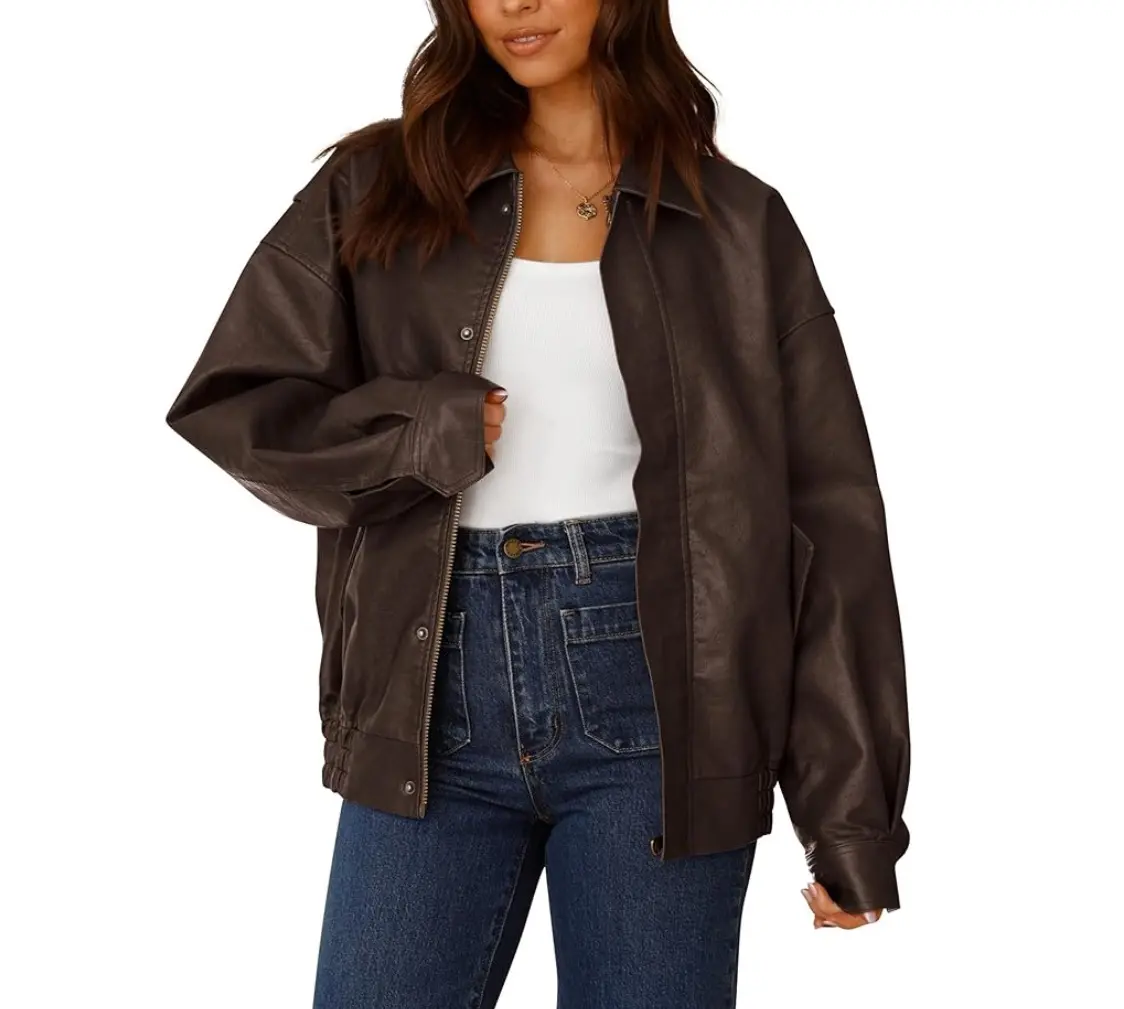 Women's Faux Leather Motorcycle Jacket. Amazon