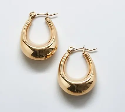 Gold Oval Hoop Earrings. Gap