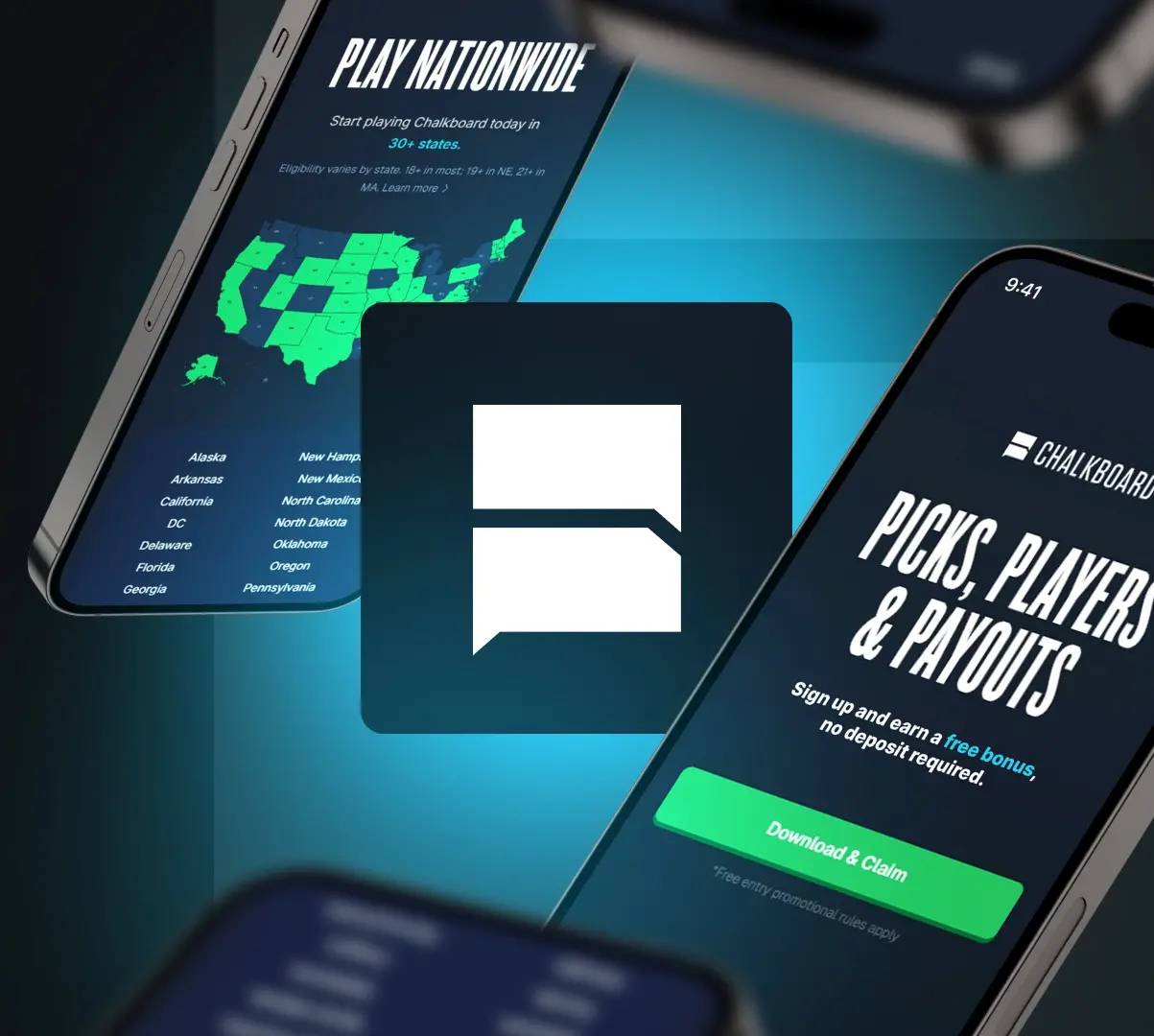 FREE $20 NO DEPOSIT. CHALKBOARD