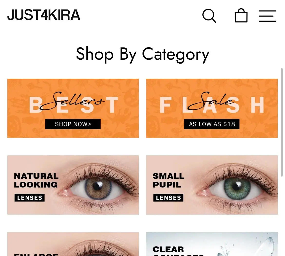 20% off Code: SaraS20. just4kira contact lenses 😘