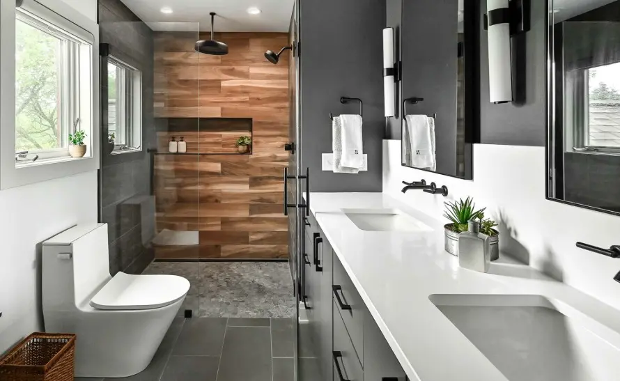 Bathroom Vanities. Vanity cabinets & countertops, Showers Tile walls & flooring