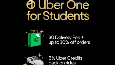 Free Trial! Then $4.99/month. Uber One for Students!