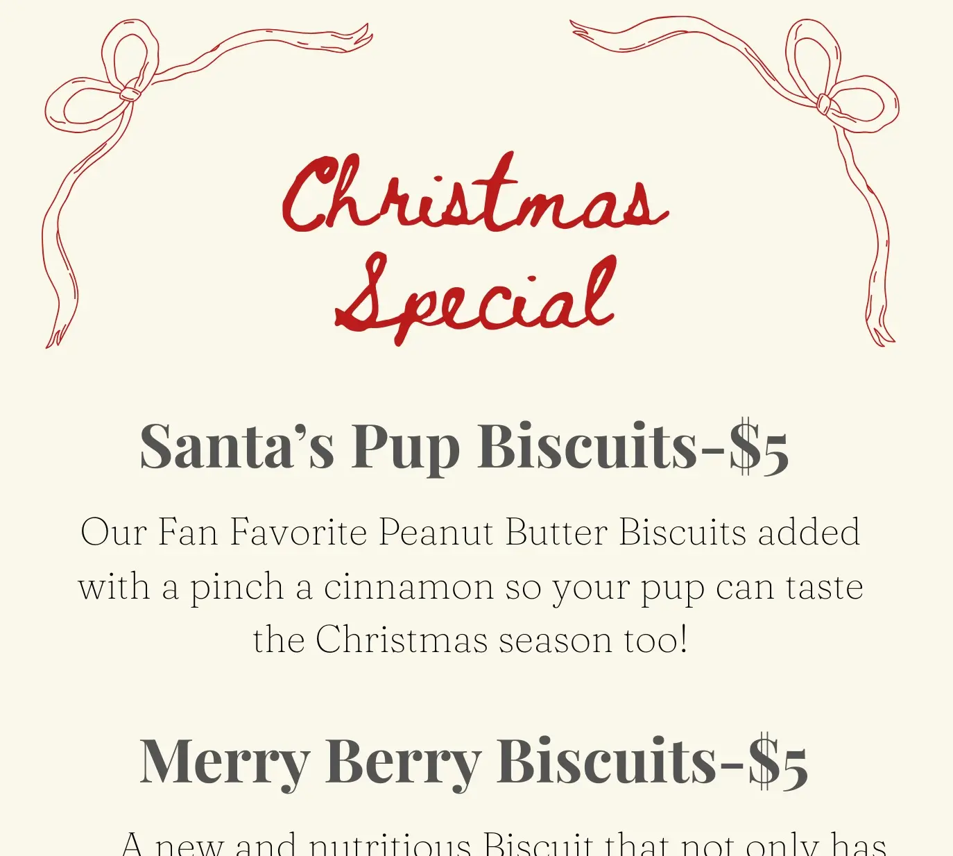 Now Available. Christmas Dog Treats!