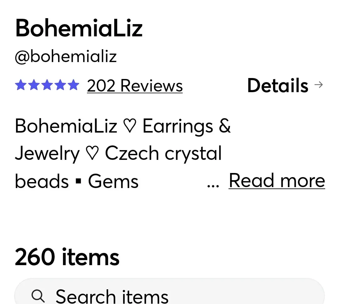 BohemiaLiz on Mercari