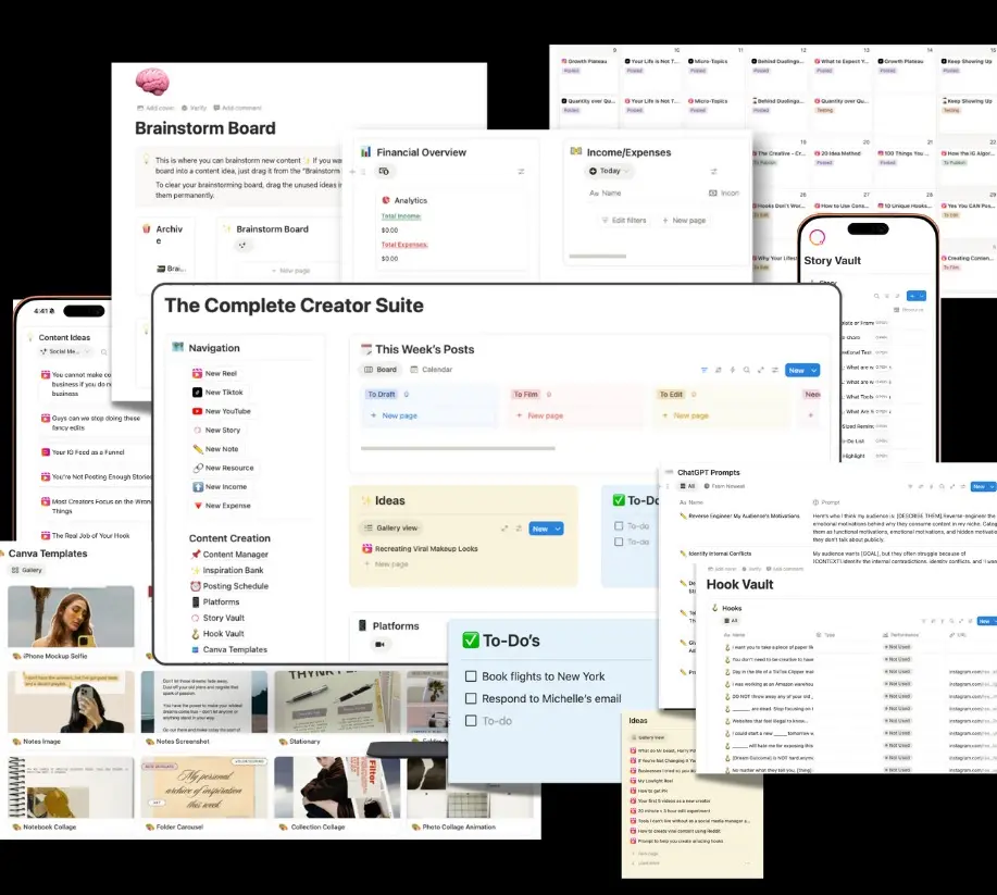 Notion System. The Complete Creator Suite