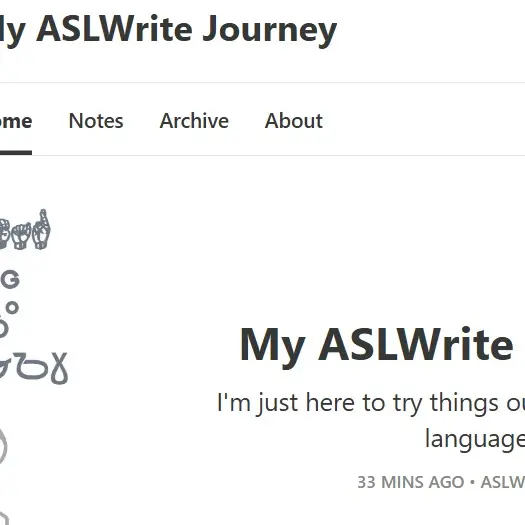 Substack: My ASLWrite Journey