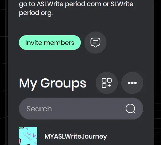My ASLWrite Journey. MeWe (yes its actually a social media site)