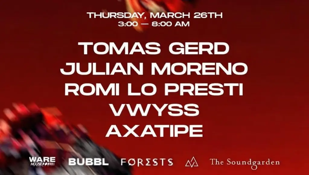 AFTER BALANCE 03:00 AM MMW FREE TIX. FOREST BY WAREHOUSE PROJECT