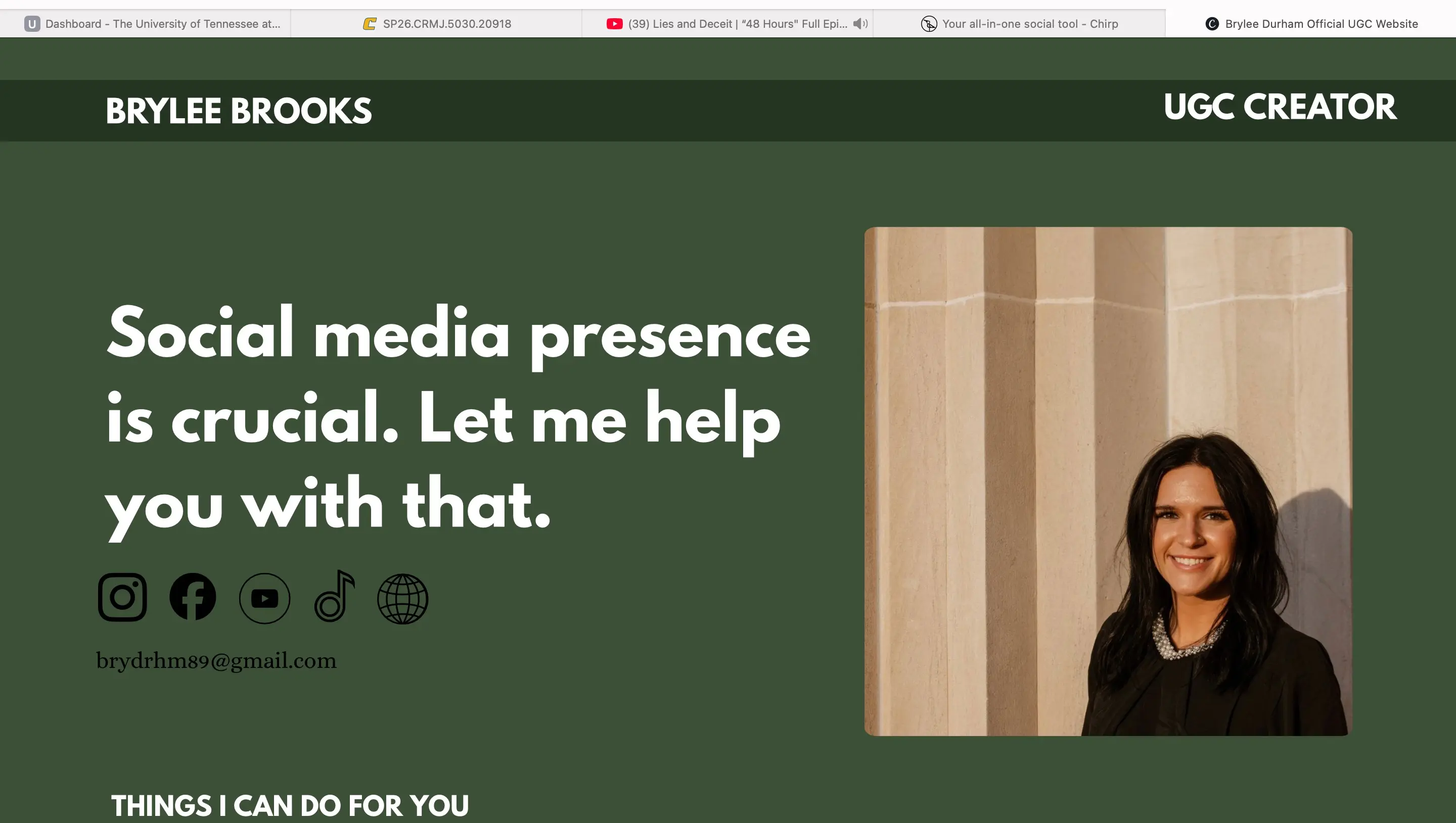 UGC Website + work with me