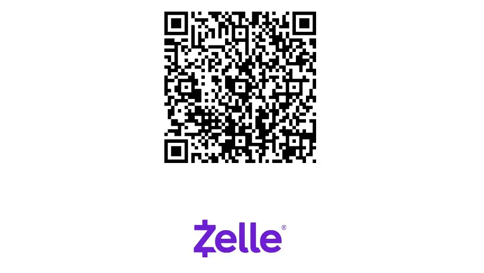 Zelle. Scan / Screenshot this code to Zelle the Bride