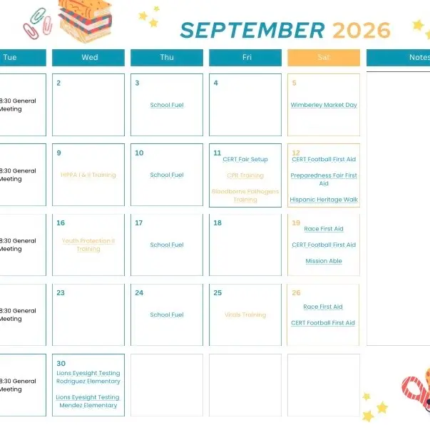 September Calendar