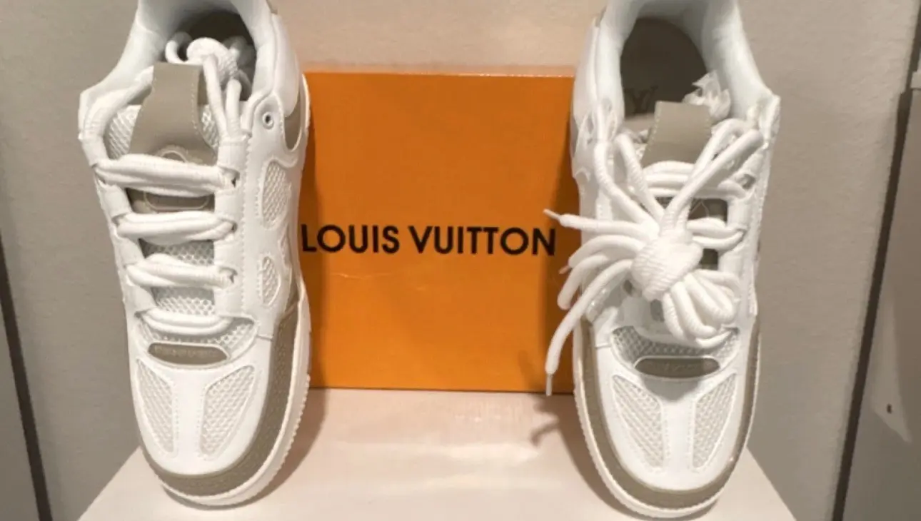 Lv trainers. Louis Vuitton LV Trainer Sneakers Beige / White • Size 10