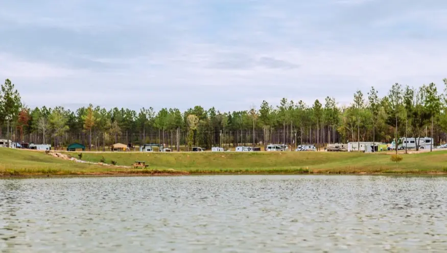 Little River at Durhamtown RV Park. Full-hookup adventure.