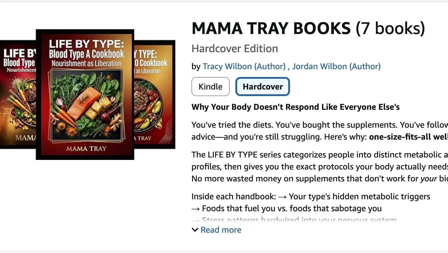 HARDCOVER BOOKS ON AMAZON. MAMA TRAY BOOKS ON AMAZON