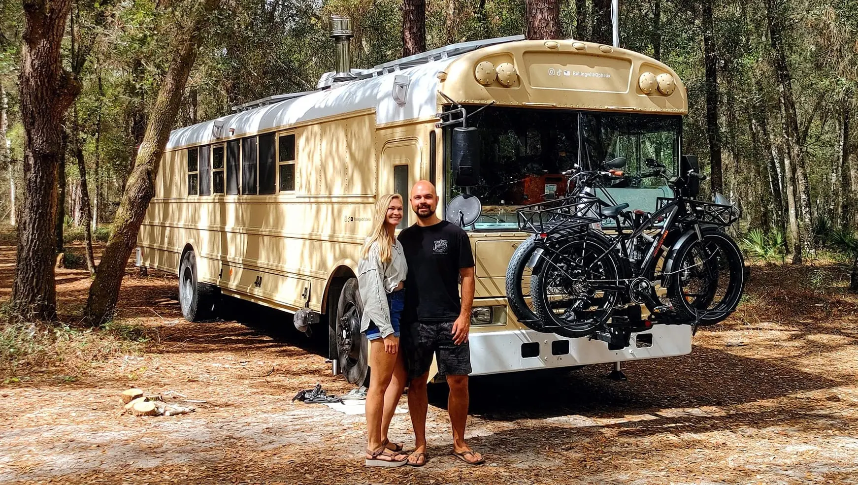 Couple Spends $40K Converting School Bus into Their Dream Home. People Magazine