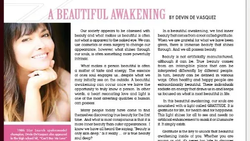 A Beautiful Awakening. Westlake Magazine