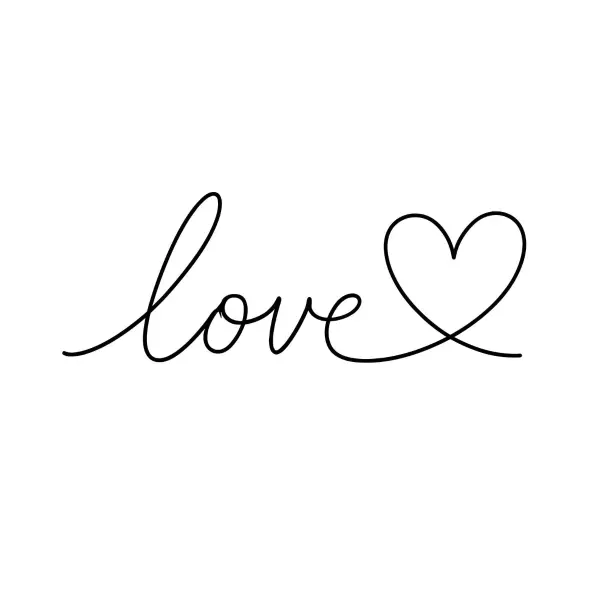 Product - Love Heart Script SVG – 10 File Format Bundle | Romantic Silhouette Clipart, png, jpg, svg, Instant Digital Downloa