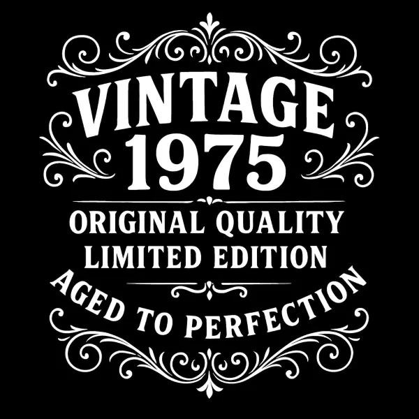 Product - 50th Birthday Svg - 10 File Format Bundle | Vintage 1975 Shirt | 1975 Aged to Perfection | 50th Birthday Gift Idea 