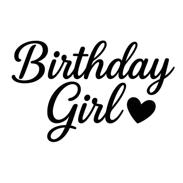 Product - Birthday Girl SVG – 10 File Format Bundle | Birthday Girl Silhouette Clip Art, Cut File, Instant Digital Download -