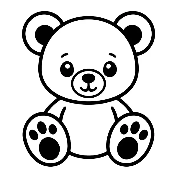 Product - Teddy Bear SVG, 10 File Format Bundle, Teddy Bear Clipart, Cute Bear Coloring Page SVG, Bear Outline SVG, Cricut Fi