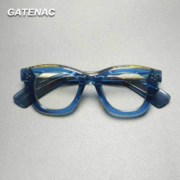 Product - $54.98 | Vintage Handmade Acetate Glasses Frame Women High Quality Eyeglasses Frame Men 2025 New Retro Luxury Brand