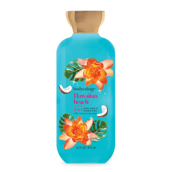Product - Bodycology 2 in 1 Body Wash & Bubble Bath, Hawaiian Beach,16 fl oz