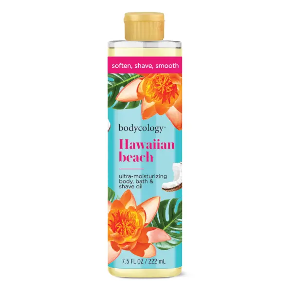 Product - Bodycology Ultra Moisturizing Body, Bath & Shave Oil, Hawaiian Beach, 7.5 fl oz