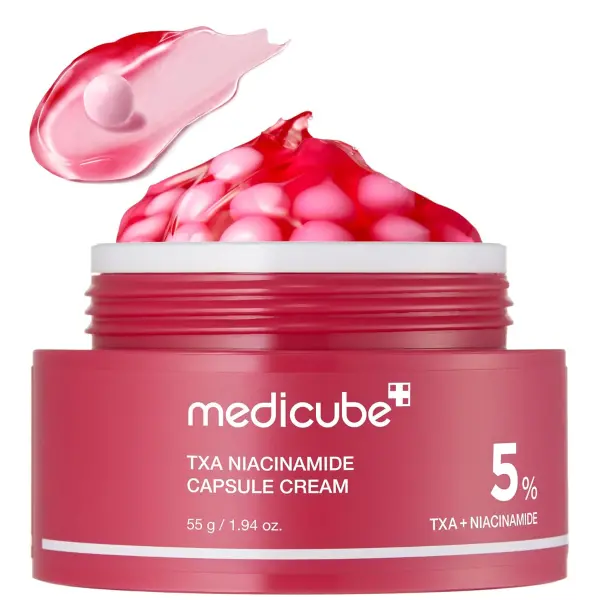 Product - medicube TXA+Niacinamide Capsule Cream | Dual Radiance Moisturizer, Ideal for Use After Spot Care | For Uneven Skin