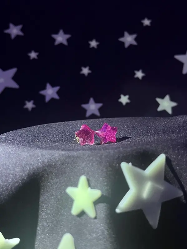 Product - Gummy Star Stud Earrings - Gold or Silver / Multiple Colors