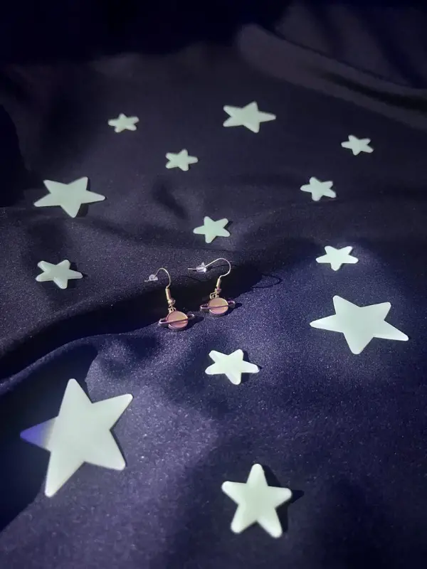 Product - Saturn Earrings - Gold / Multiple Colors